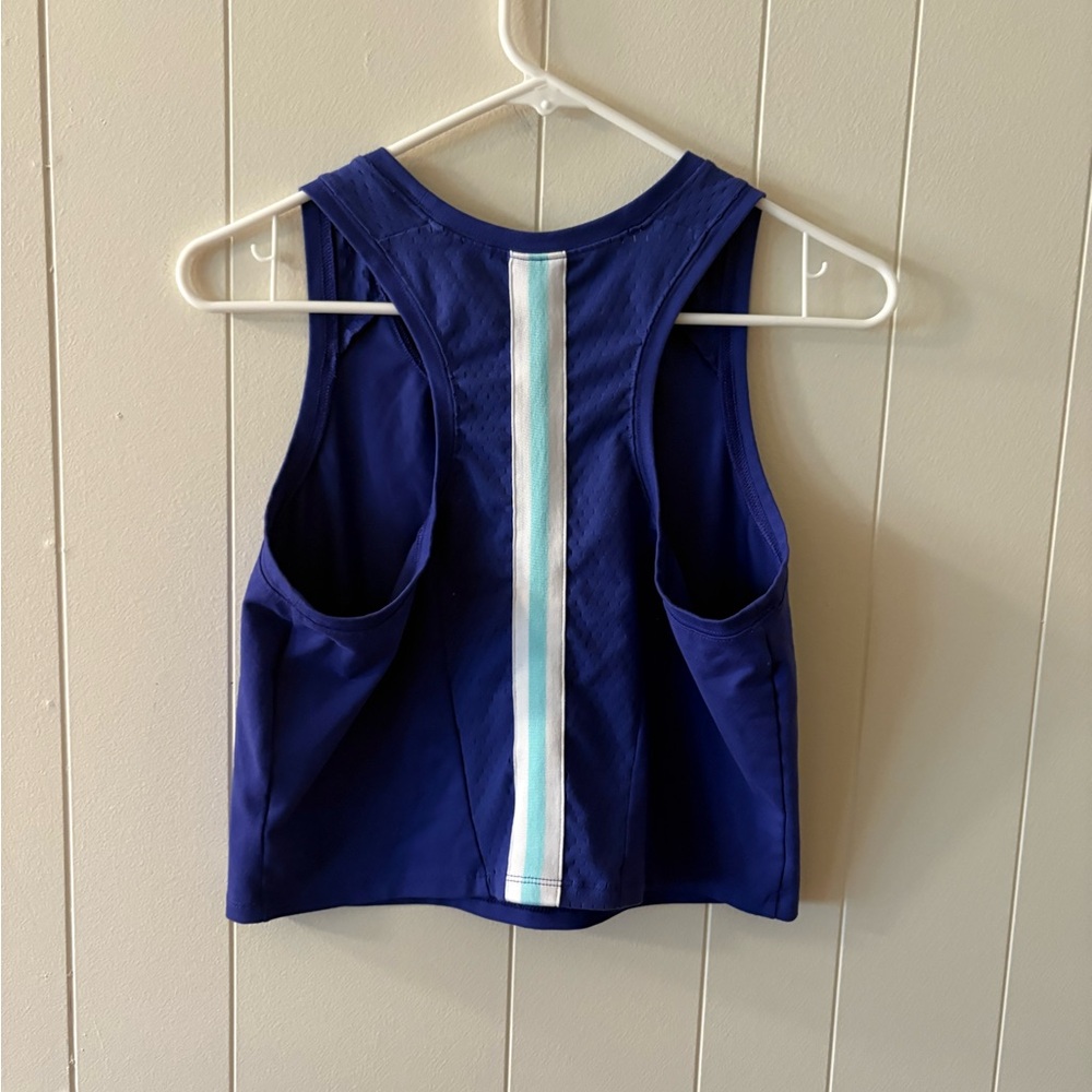 DSG Women's Blue Crop Top Womens XS gym workout shirt yoga tank